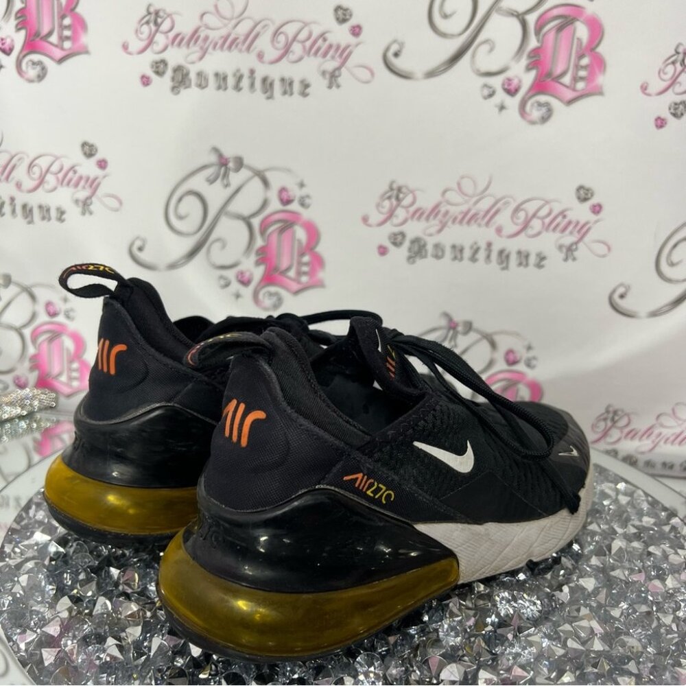 NIKE AIR MAX 270 ESS "COSMIC CLAY" (GS) (DQ0968 001) TRAINERS black orange 🍊 - Picture 3 of 12